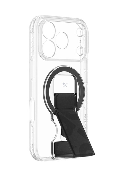 Apple iPhone Uyumlu 18 Pro Kılıf M-safeli Standlı Amazingthing Titan Pro Grip Stand Serisi Kapak Siyah