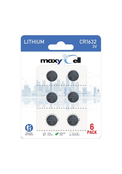 Maxycell 6 Adet 1632 Cr1632 Dl1632 3v Lityum Düğme Pilleri