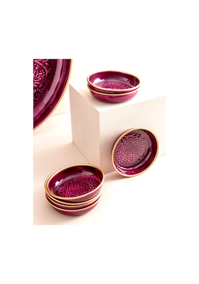 Madame Coco Rosalie 8 Parça Tabak Seti - Bordo 8682116925884 Kırmızı