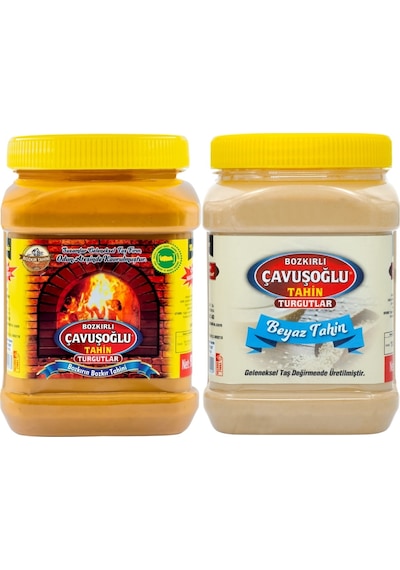 Bozkırlı Çavuşoğlu Kepeksiz Tahin Çifte Kavrulmuş 930 G + Beyaz Tahin 930 G