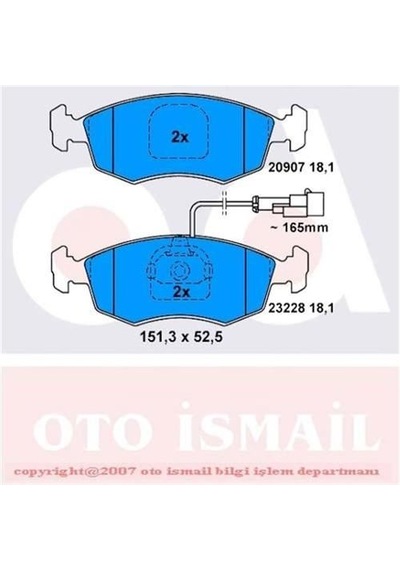 BOSCH 986424515 Fren Balatası Ön Doblo 01- 1.2 19D