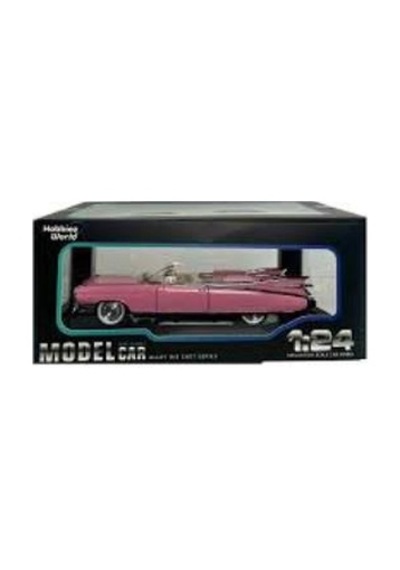 Hobbiez World Cadillac Eldorado Biarritz Convertible Diecast 1959 Pembe Model Araba