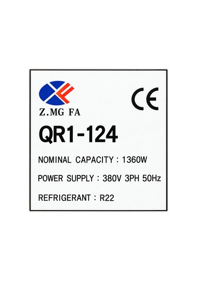 Zingfa Qr3-124 R404a 380v Trifaze Sanayi Tipi Soğutma Kompresörü Siyah