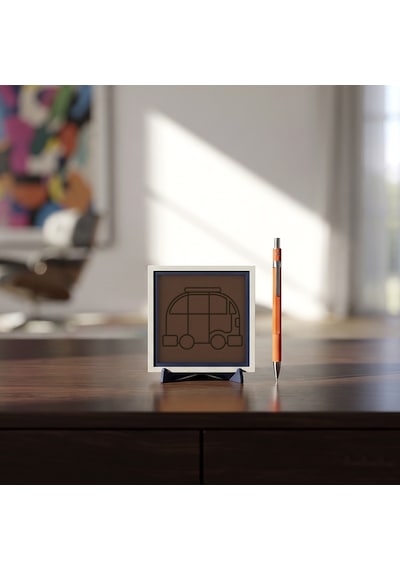 Minimalist Karavan Figürlü Dekoratif Obje, Çalışma Masanıza Macera Katan Tasarım 10x10 Cm