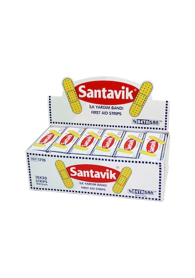 Ers Santavik 10 X 30 Yara Bantı 1 Kutu İçinde 300 Adet Yara Bandı Vardır