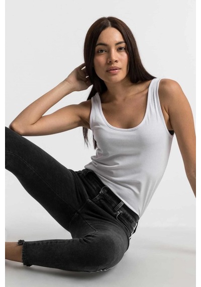 Ltb Lonıa Whıte Strıped Black Route Kadın Skinny Jean Pantolon Siyah