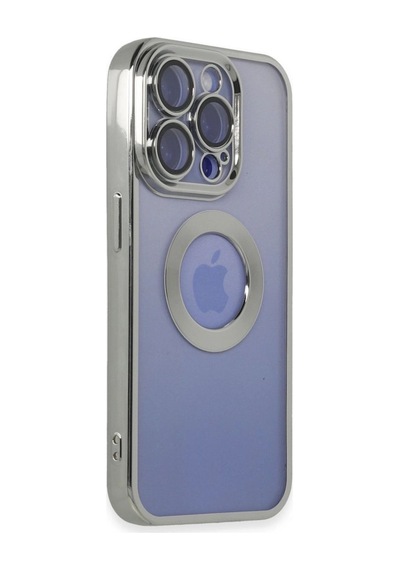 Apple İphone 15 Pro Kılıf Slot Silikon - Gümüş Çok Renkli