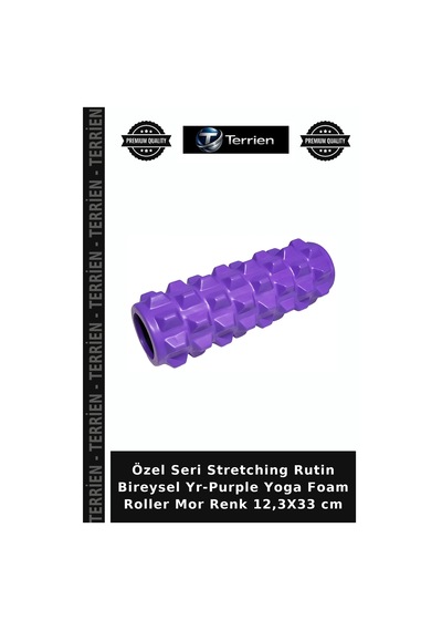 Özel Seri Stretching Rutin Bireysel Yr-purple Yoga Foam Roller Mor Renk 12,3x33 Cm