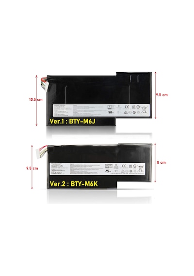 Msı Gs63, Gs73, Bty-m6k İle Uyumlu Notebook Bataryası Pili Ver.2
