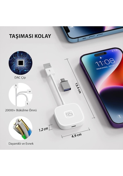 İphone İpad Carplay Ve Youtube Screen Mirror Aktarım Adaptörü
