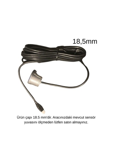 18.5mm Park Sensörü Gözü Gümüş Silver 2.25m Kablolu (Ölçerek Alınız) 00140175