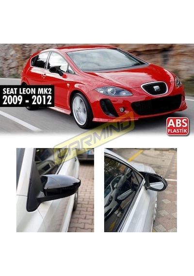 Seat Leon Mk2 Batman Yarasa Ayna Kapağı Piano Black 2009-2012