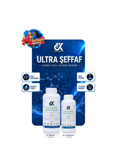 Erkon Kimya Ultra Şeffaf Hızlı Hobby Epoksi 1.5 Kg