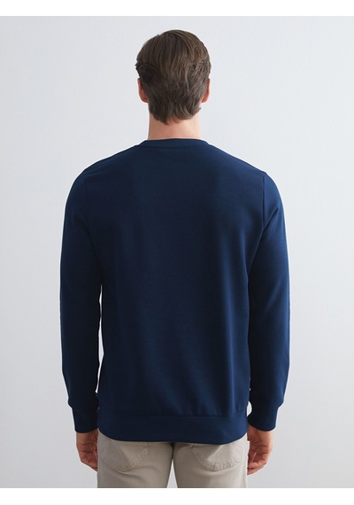 LC Waikiki Lc Waıkıkı Lacivert Bisiklet Yaka Uzun Kollu Sweatshirt