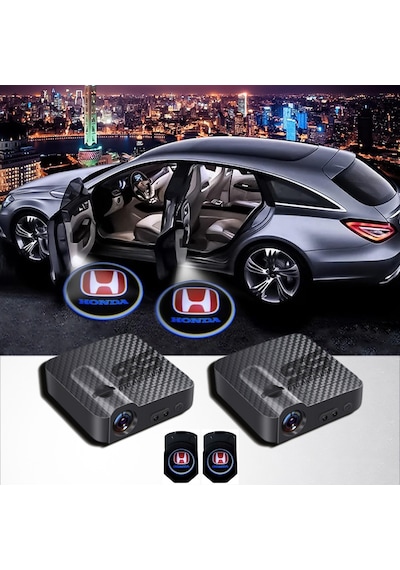 Honda Kapı Altı Logo Araç İçi Pilli 2 Adet