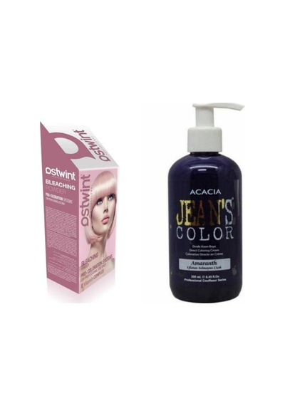 Jean's Color Eflatun Solmayan Çiçek Saç Boyası + Ostwint Oksidan