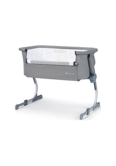 Kinderkraft Uno Up Anne Yanı Beşiği - Grey Melange Grey Kinderkraft Uno Up Anne Yanı Beşiği - Grey Melange Grey