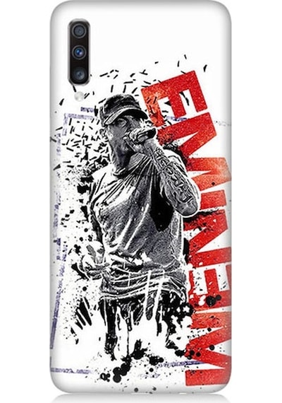 Samsung Galaxy A70 Uyumlu Eminem Poster Desenli Silikon Kılıf