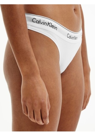 Calvin Klein Kadın Marka Logolu Elastik Bantlı Günlük Kullanıma Uygun Beyaz Külot 0000f3786e 100 Beyaz1