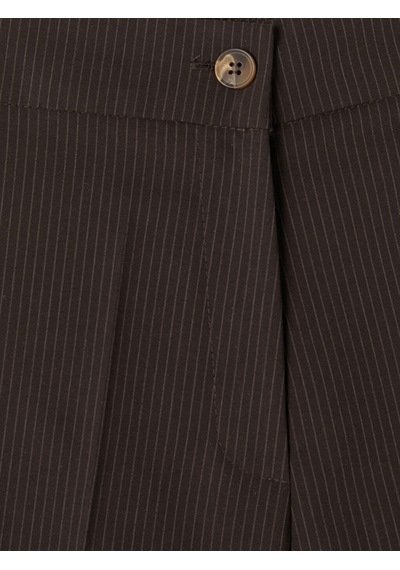 Lcw Modest Kahverengi Çizgili Geniş Paça Kadın Pantolon