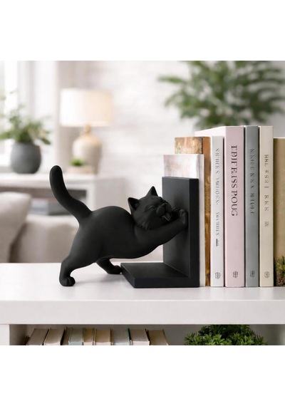 Kedi Tasarımlı Kitap Desteği - 3d Baskı Özel Seri