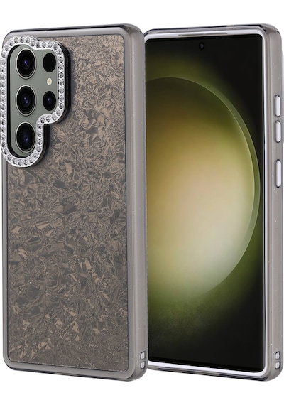 Galaxy S25 Ultra Kılıf Taşlı Tasarımlı Zore Kapi Kapak Siyah