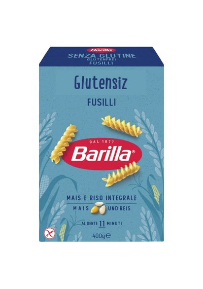Barilla Glutensiz Fusilli Makarna 400g - Klasik Lezzet, Glutensiz 8'li Avantaj Paketi - 8 Adet Tarı