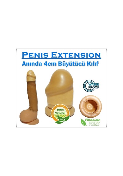 Uzatmalı Prezervatif, Penisi Anında 4 Cm Uzatan Kılıfı