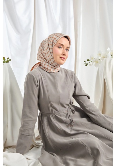 Silk Home %100 Twill İpek Eşarp S539 Kiremit-taş