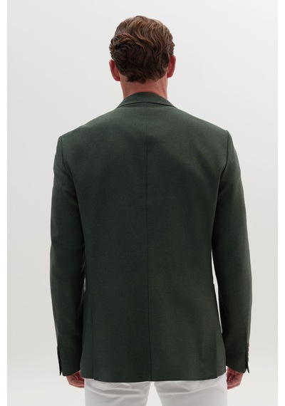 AC&Co / Altınyıldız Classics Erkek Hakı Keten Slim Fit Dar Kesim Mono Yaka Torba Cepli Ceket Haki AC&Co / Altınyıldız Classics Erkek Hakı Keten Slim Fit Dar Kesim Mono Yaka Torba Cepli Ceket Haki
