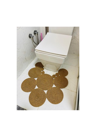 Jüt, Hasır, Paspas, Banyo Paspası, Klozet Önü Paspası, Klozet Paspas, Çift Taraflı Hasır Hasır