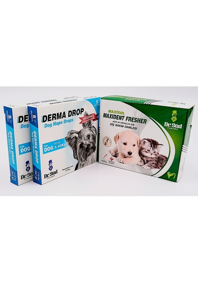 Dr Sed Pharma Derma 1-10 kg Köpek Dış Parazit Damla 2 Paket + Vet