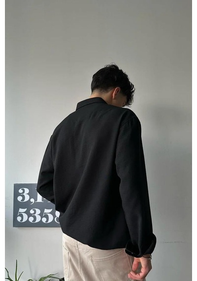 Flaw Chill Cozy Relax Fit Gömlek Siyah-14292 Siyah