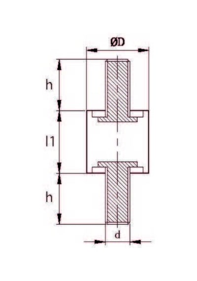 Tccp 4030 08 Çift Taraf Civatalı Titreşim Takozu Çap:40