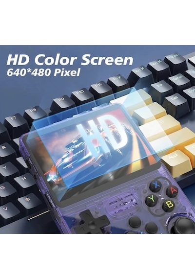 R36s Retro Oyun Konsolu 3.5" Ips Ekranlı, 15.000+ Oyunlu, 64gb Destekli Taşınabilir Mini Arcade Mo
