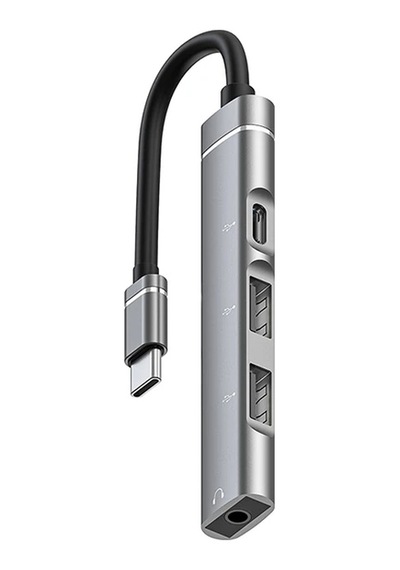Ally 4in1 Type-c+3.5mm+usb Girişli Çoğaltıcı Adaptör Çevirici Hub- 5775