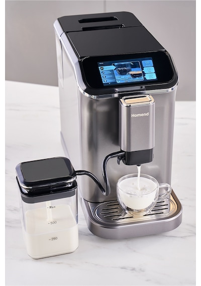 Homend Coffeebreak 5008H Kahve Öğütücülü,Süt Köpürtücülü,Dokunmatik Ekranlı Full Otomatik Espresso Makinesi