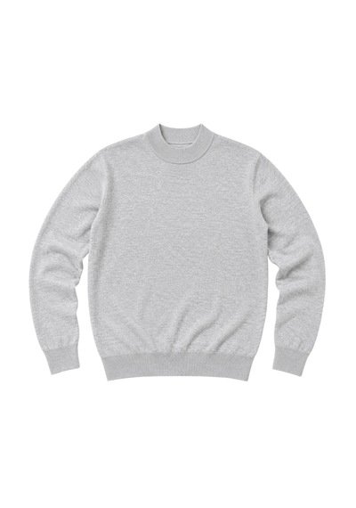Battalmoda Erkek Büyük Beden Gri Yarım Balıkçı Triko Kazak 3xl-4xl-5xl-6xl