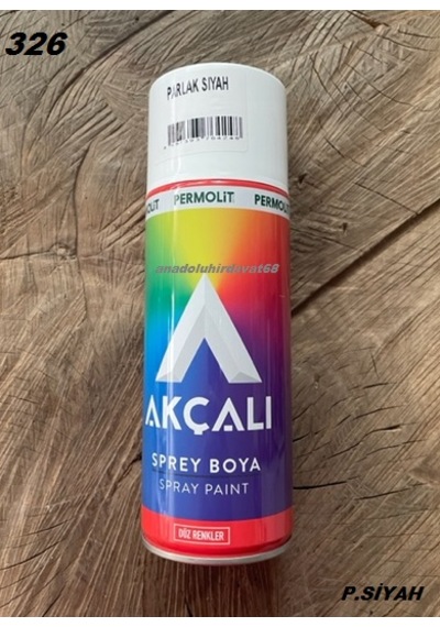 Akçalı Parlak Siyah Üstün Kalite Tampon Boyası Siyah Sprey Boya 400ml526 Siyah