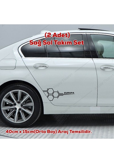 Europa Kapı Altı Sticker Renault Europa Sticker Oto Sticker