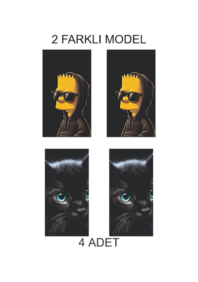 Özgün Stil Kapı Direk Folyo Sticker Etiket