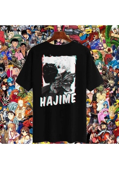 Noıssey Kırmızı Etiket Gala Hajime Arifureta Unisex T Shirt 09913 Siyah