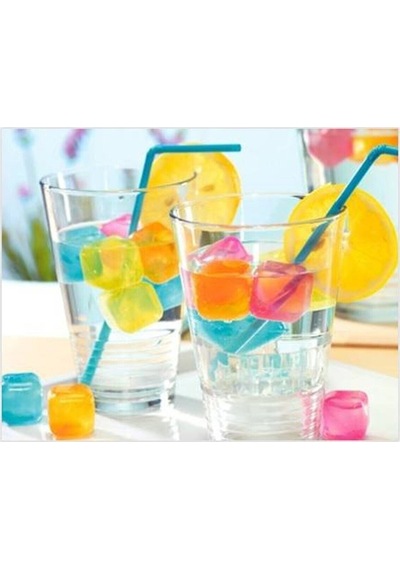 20 Li Plastik Gövdeli Renkli Buz Küpleri Buz Kalıbı Sunum Kiti Plastik Diğer