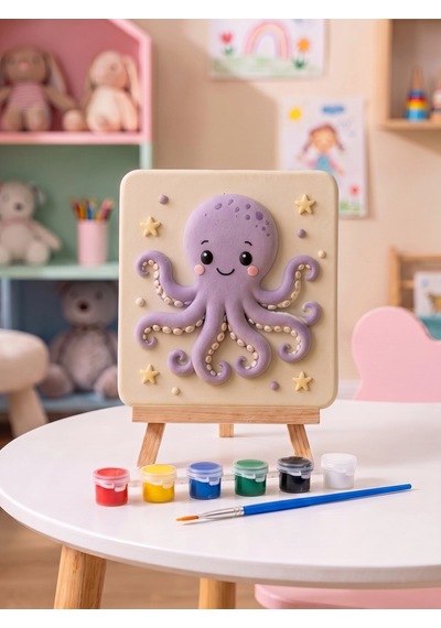15x15 Sevimli Ahtapot Taş Boyama Seti Çocuk Ve Yetişkin Hobi Kiti
