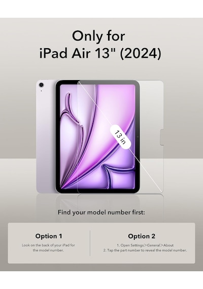 Apple Uyumlu iPad  Air 13 İnç 2024 M2 İle Paperlike Kağıt Hissi Yazım Çizim Ekran Koruyucu Film