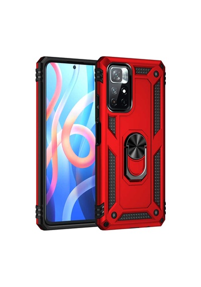 Xiaomi Redmi Note 11t 5g Kılıf Kamera Koruyucu Manyetik Standlı Tank Koruma Vardar Siyah