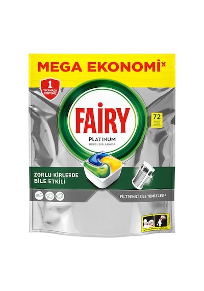 Fairy Platinum Limon Kokulu Bulaşık Makinesi Deterjanı 72 Tablet