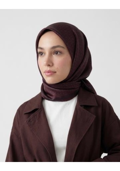 Bushu Mini Mono Twill Eşarp bordo
