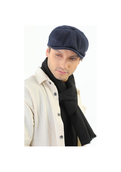 Elif İç Giyim Erkek Peaky Blinders Kaşe Kumaş Şapka Kasket Lacivert