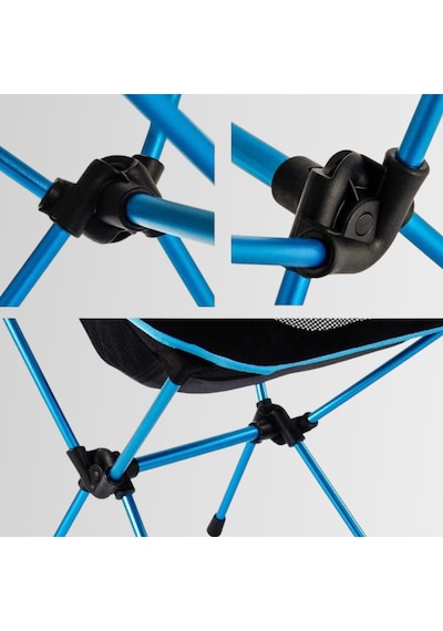 Funky Chaırs Ultralight 900 Gr Alüminyum Katlanır Kamp Sandalyesi - Mavi Siyah
